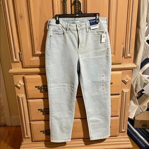 Old Navy Light Wash Jeans, high rise, straight ankle length